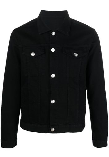 Billionaire logo-patch denim jacket - Nero