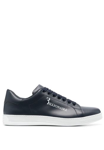 Billionaire calf-leather low-top sneakers - Blu