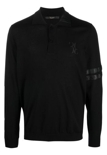 Billionaire logo-patch silk blend jumper - Nero