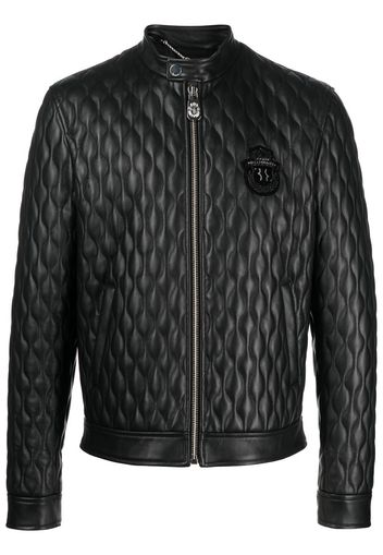 Billionaire quilted leather jacket - Nero