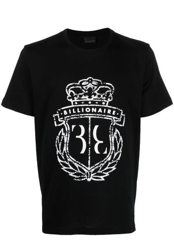 Billionaire logo-print detail T-shirt - Nero