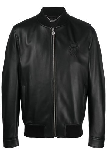 Billionaire sheepskin bomber jacket - Nero