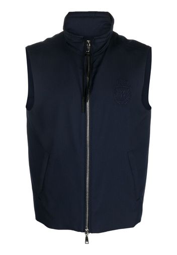 Billionaire Gilet imbottito con ricamo - Blu