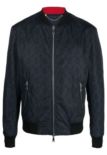 Billionaire Bomber Crest con stampa monogramma - Blu