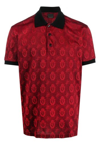 Billionaire Polo con ricamo monogramma - Rosso