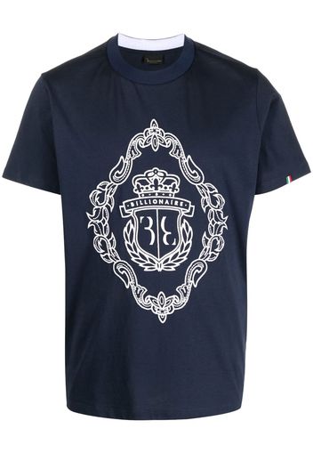 Billionaire T-shirt con ricamo - Blu