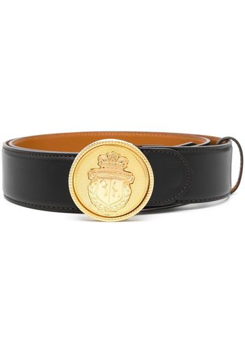 Billionaire logo-buckle leather belt - Marrone