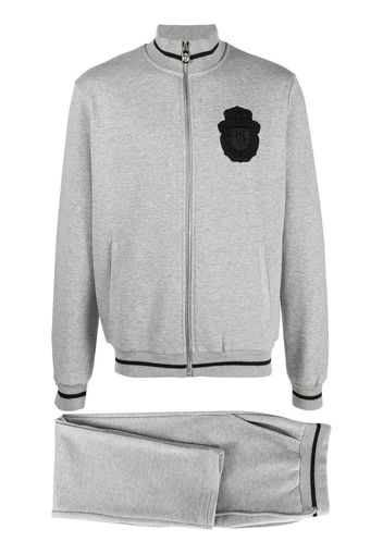 Billionaire logo-embroidered tracksuit set - Grigio