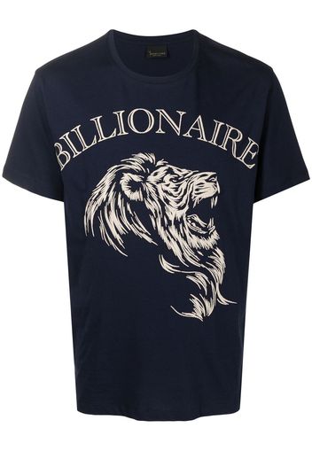 Billionaire graphic-print cotton T-shirt - Blu