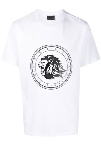 Billionaire flocked-logo short-sleeved T-shirt - Bianco