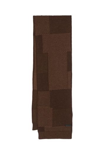 Billionaire patchwork jacquard-knit scarf - Nero