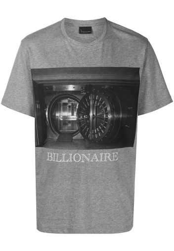 Billionaire graphic-print short-sleeved T-shirt - Grigio