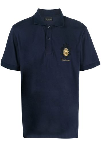 Billionaire embroidered-logo polo shirt - Blu