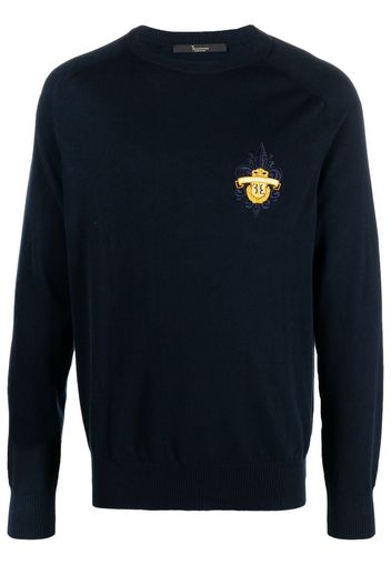 Billionaire round-neck cotton jumper - Blu