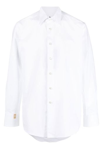 Billionaire logo-embroidered long-sleeve shirt - Bianco