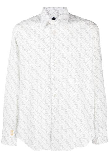 Billionaire Camicia con stampa monogramma - Bianco