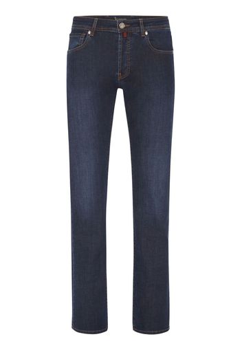 Billionaire logo-embroidered straight-leg jeans - Blu