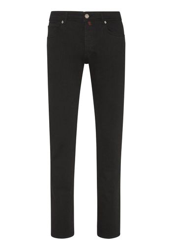 Billionaire logo-embroidered straight-cut jeans - Nero