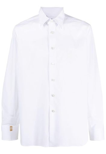 Billionaire embroidered-logo slim-cut shirt - Bianco