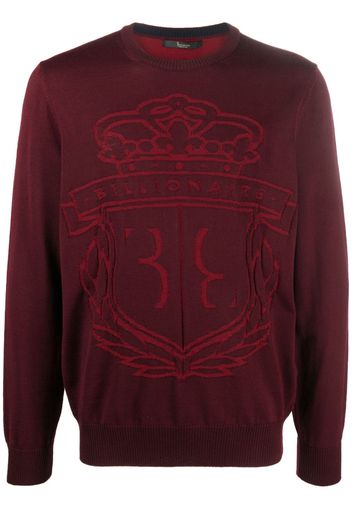 Billionaire logo-print wool pullover - Rosso