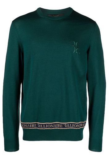 Billionaire Maglione LS con ricamo - Verde