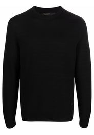 Billionaire round-neck merino wool jumper - Nero