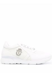 Billionaire logo-plaque sneakers - Bianco