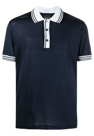 Billionaire Polo con effetto jacquard - Blu