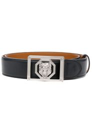 Billionaire square-buckle leather belt - Nero