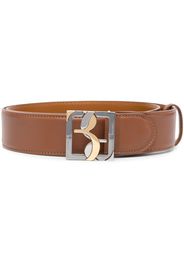 Billionaire logo-buckle leather belt - Marrone