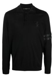 Billionaire logo-patch silk blend jumper - Nero