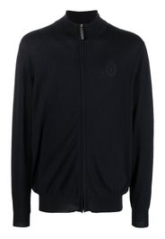 Billionaire Crest cashmere-blend zip-up jumper - Blu