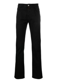 Billionaire logo-embroidered straight-leg jeans - Nero