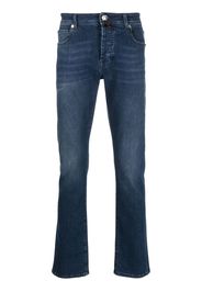 Billionaire embroidered-logo straight-leg cut jeans - Blu