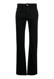 Billionaire logo-embroidered straight-leg jeans - Nero