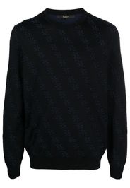 Billionaire Maglione con monogramma jacquard - Nero