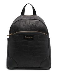 Billionaire crocodile-embossed leather backpack - Nero