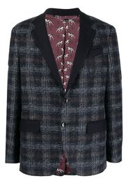 Billionaire tartan-check single-breasted blazer - Blu