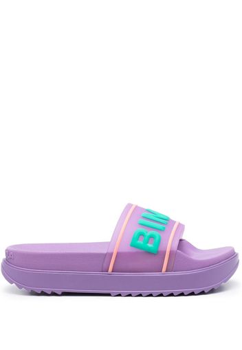 Bimba y Lola Sandali slides con logo goffrato - Viola