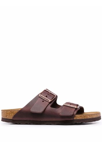 Birkenstock leather double-strap sandals - Marrone