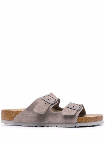 Birkenstock leather double-strap sandals - Grigio