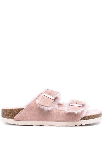 Birkenstock Arizona Fur double-buckle sandals - Rosa