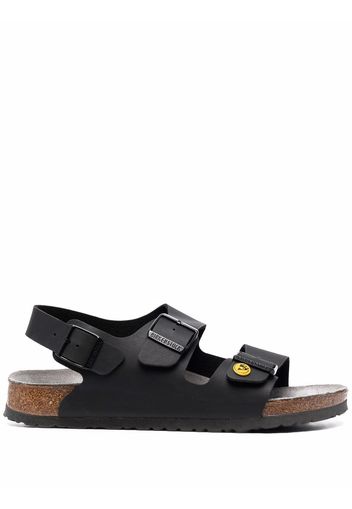 Birkenstock slingback leather sandals - Nero