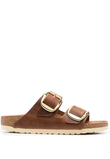 Birkenstock double-strap leather sandals - Marrone