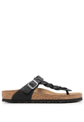 Birkenstock Gizeh braided leather sandals - Nero