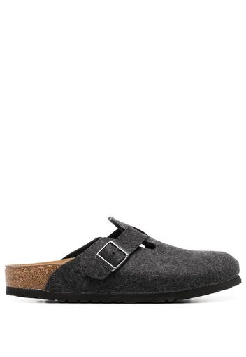 Birkenstock Boston buckled wool slippers - Grigio