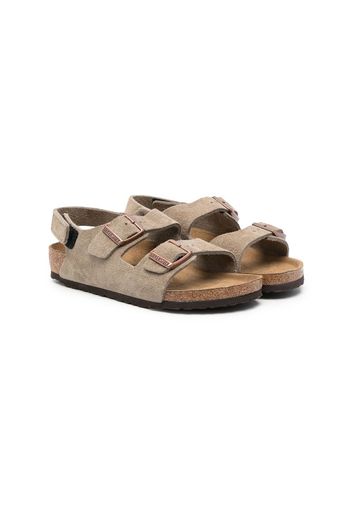 Birkenstock Kids Milano HL leather sandals - Verde