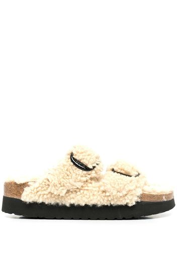 Birkenstock Arizona Big Buckle shearling slides - Toni neutri