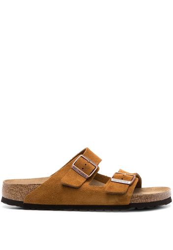 Birkenstock Arizona SFB calf-suede sandals - Marrone