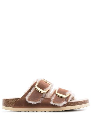 Birkenstock Arizona buckled leather sandals - Marrone